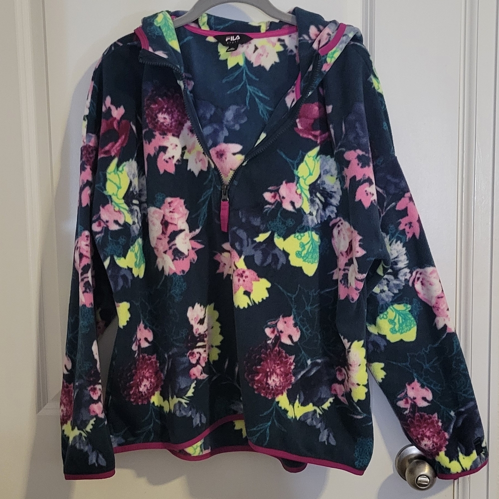 Floral Zip-Up Hoodie